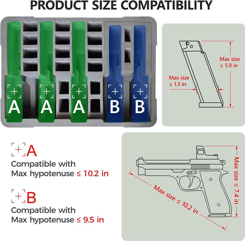 Turokacase TSA Approved Pistol Gun Case for Multiple Handguns – Hard Shell Waterproof & Dustproof Travel Case with Pre-Cut Foam and 2 TSA Locks for Range & Safe Storage - Image 5